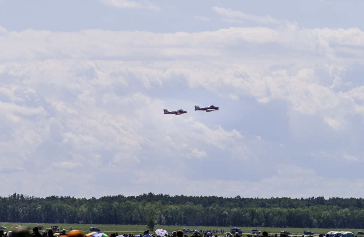 Canadian Forces Snowbirds start their performance