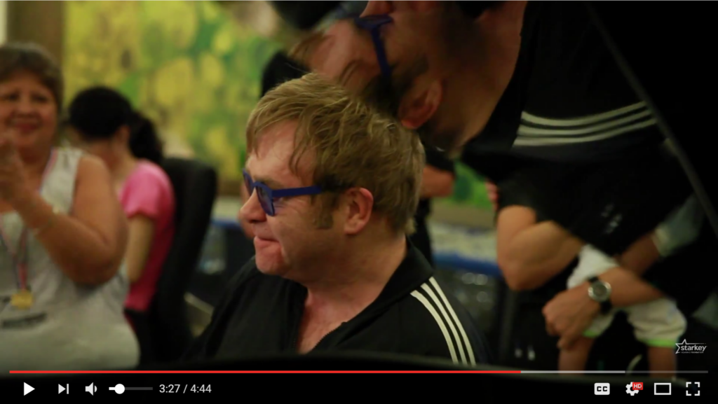 Elton John during Starkey Hearing Foundation mission to the Philippines.