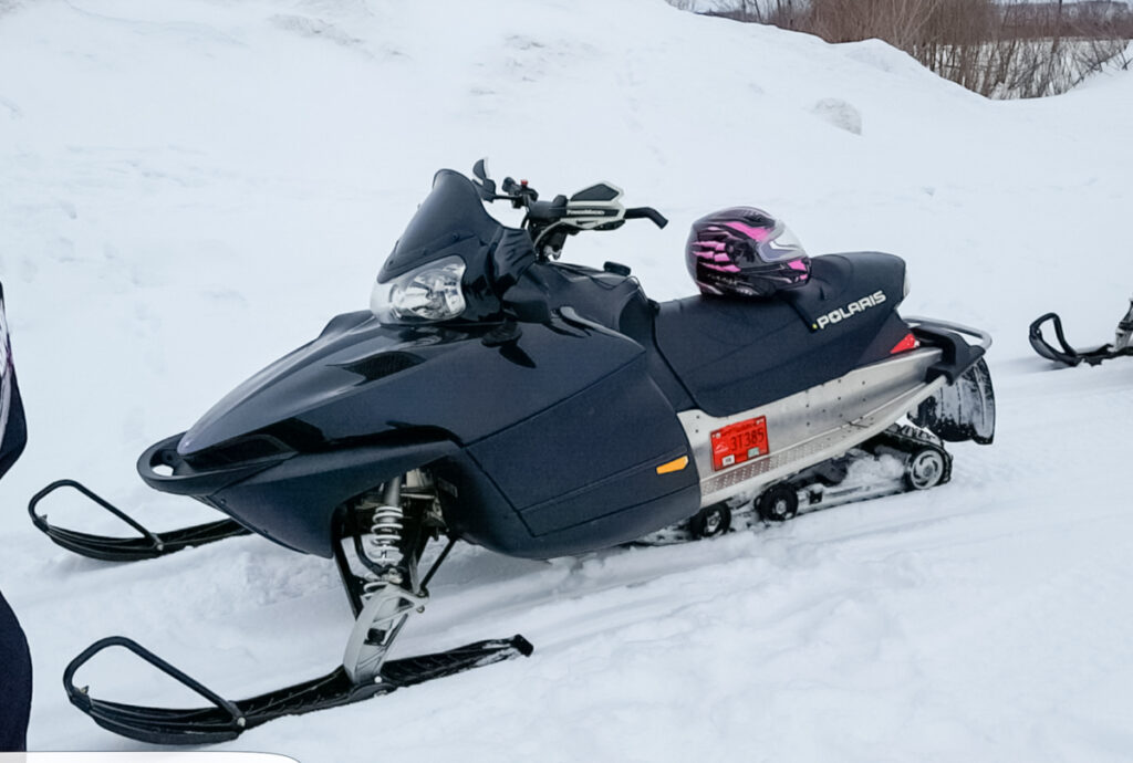 snowmobile used in hearing loss test