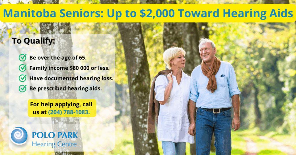 Seniors out for a walk wearing hearing aids - enjoying birds and nature sounds