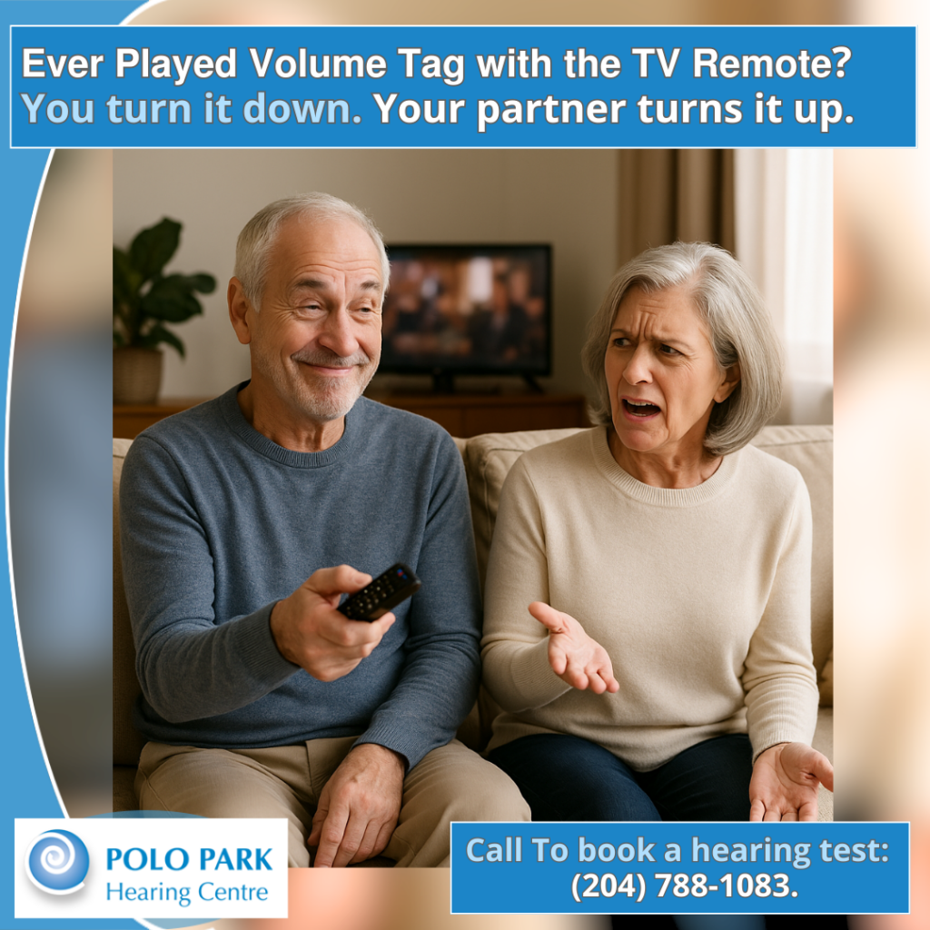 couple fighting over tv volume due to his hearing loss